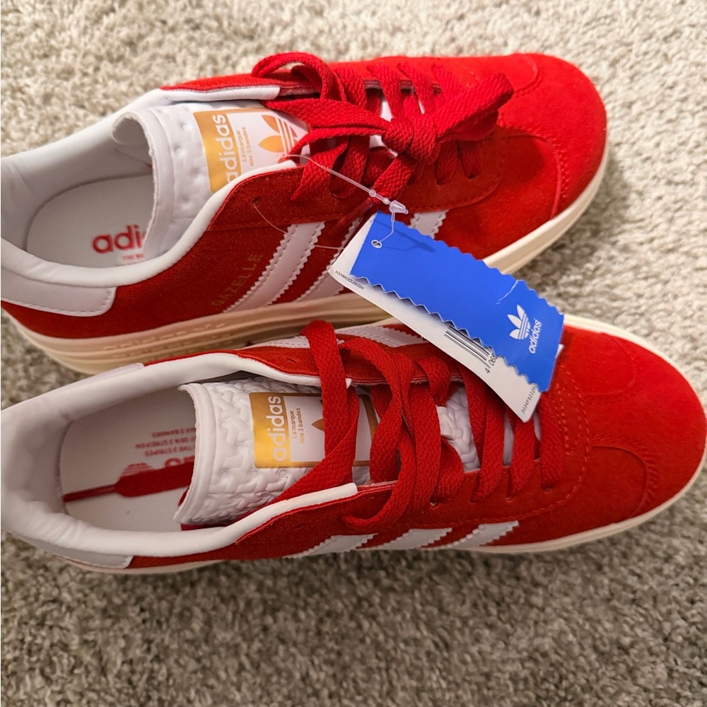 Adidas Women's Red Gazelle Suede Sneakers